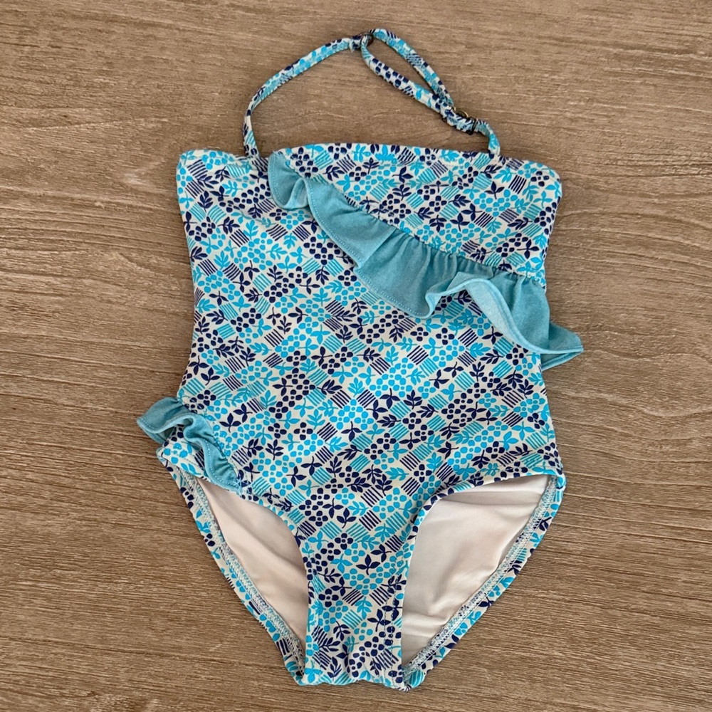 Marc Jacobs Aqua and Navy Kids One Piece Swimsuit